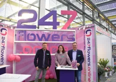 Marcel van der Hoeven, Leanne Poot, and Ed de Groot from the new 247flowers.online. Their online platform provides a direct link to growers, shortening the supply chain.